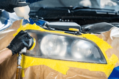 Step 1 of Headlight Restoration Step 1 of Headlight Restoration in NSW